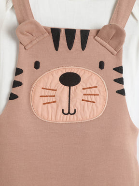 Tiger Cotton Dungaree with Bodysuit