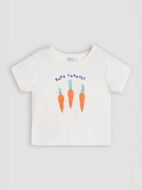 Carrots Cotton Tee & Gingham Dungaree Set