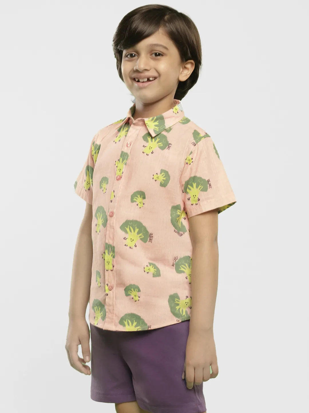 Broccoli Collared Cotton Shirt