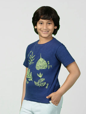 Leafy Drop Shoulder Cotton Tee