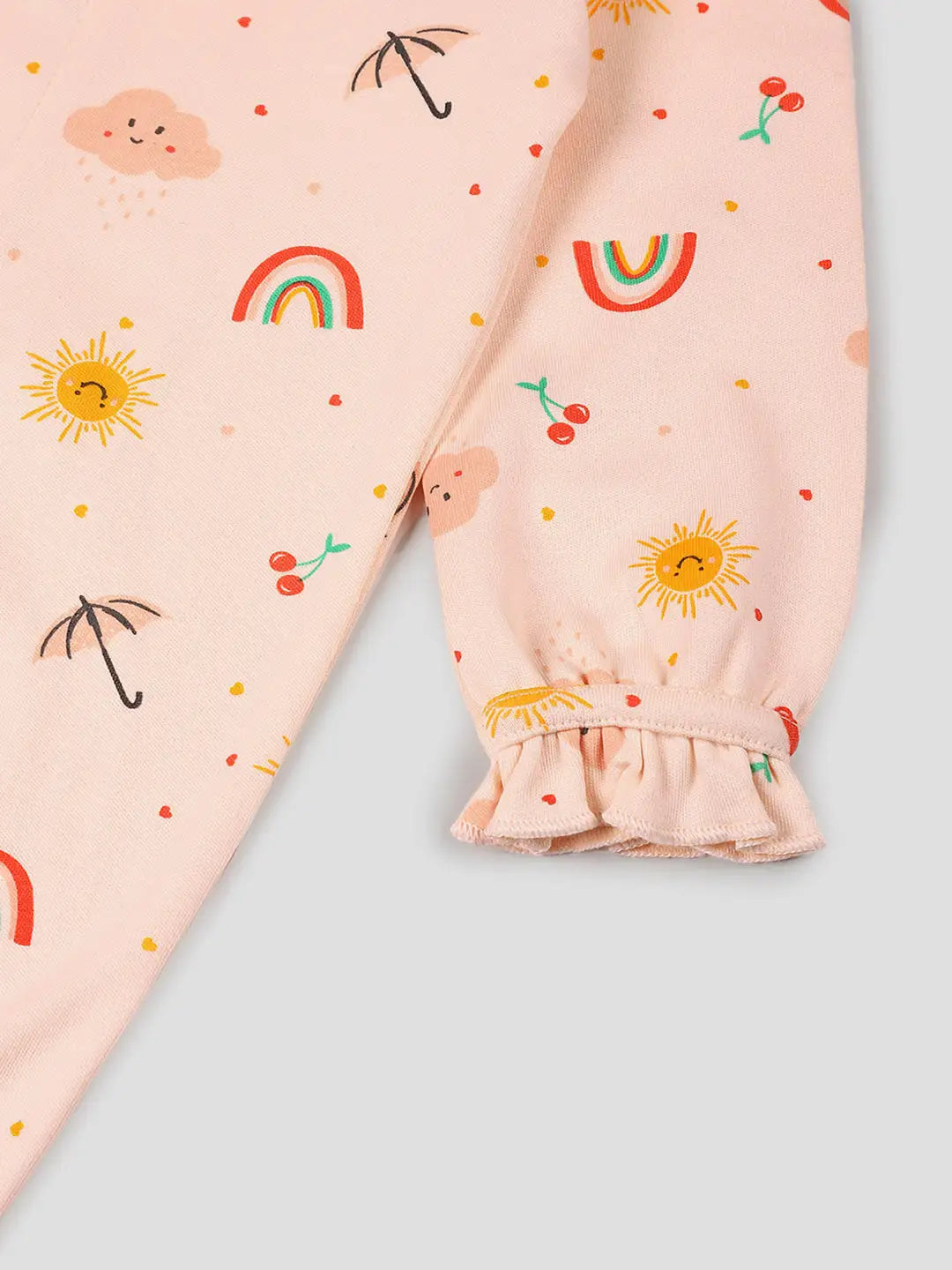 Chasing Rainbows Footed Cotton Sleepsuit- Pack of 2