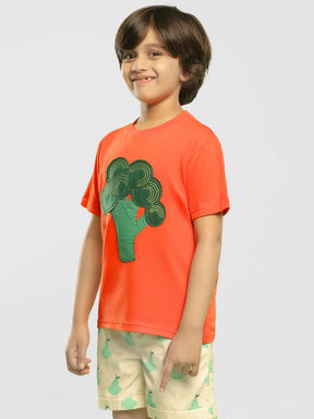 Broccoli Drop Shoulder Cotton Tee