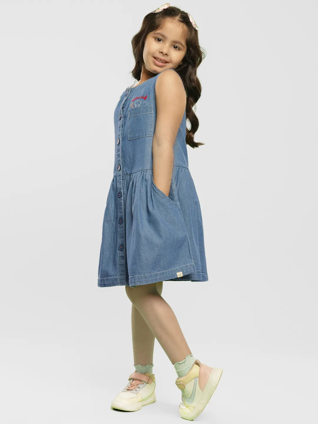 Kitchen Chef Cotton Denim A-Line Dress