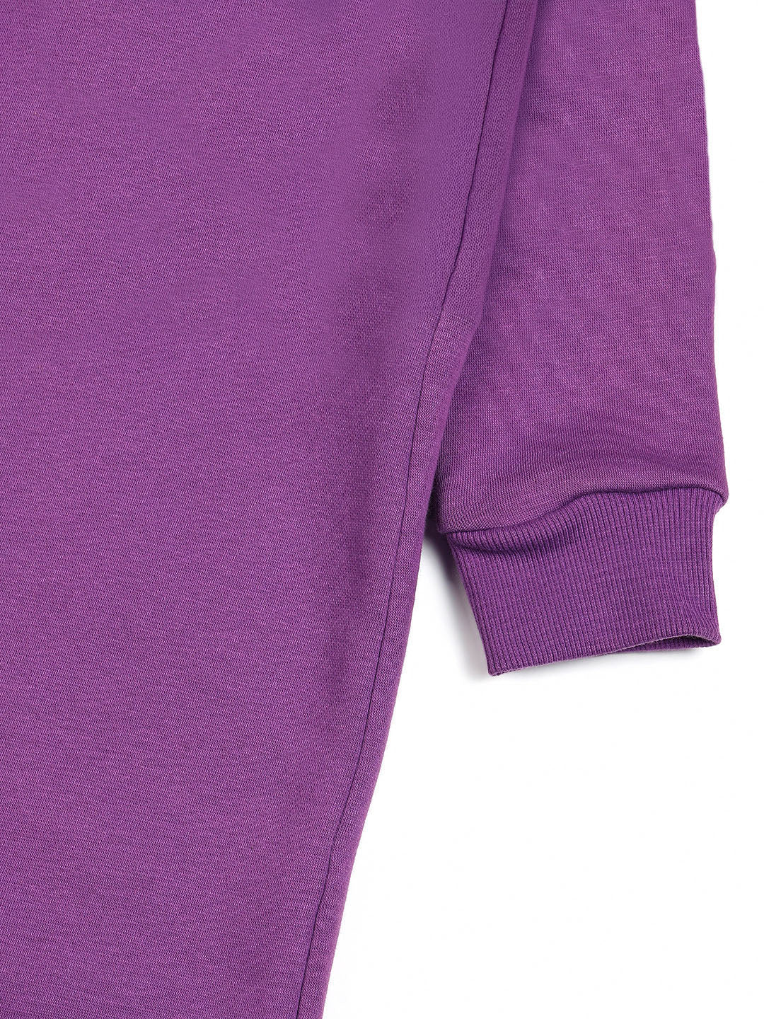 Violet Sequined Hooded Sweatshirt Dress