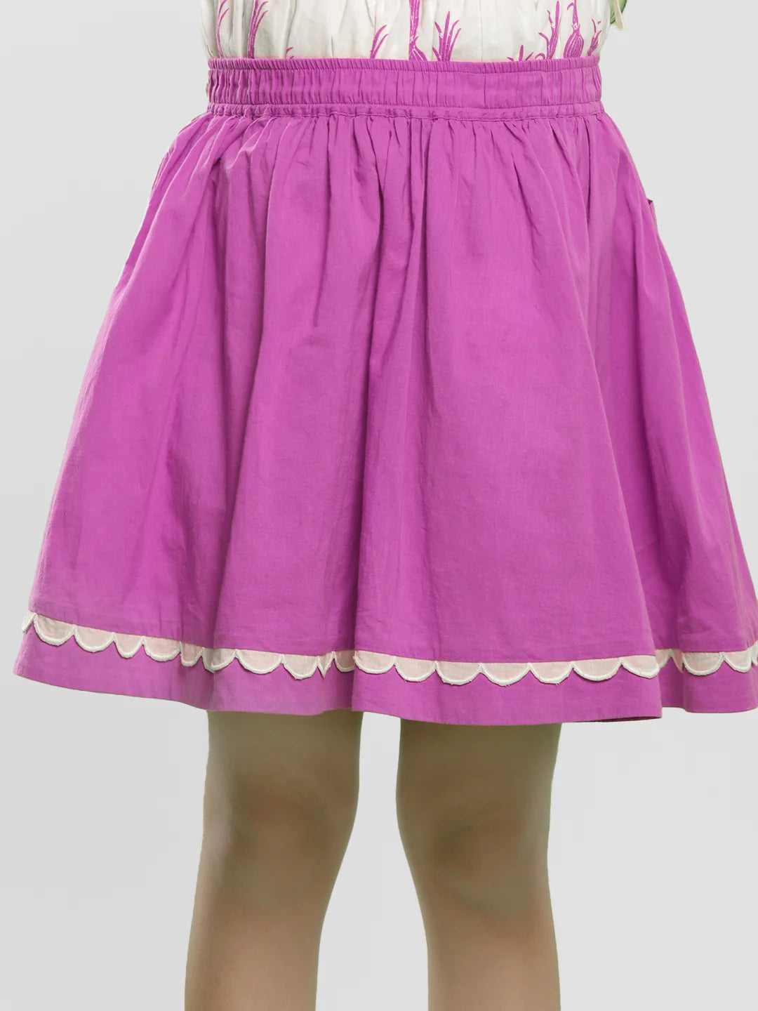 Turnip Flared Cotton Long Top & Skirt Set