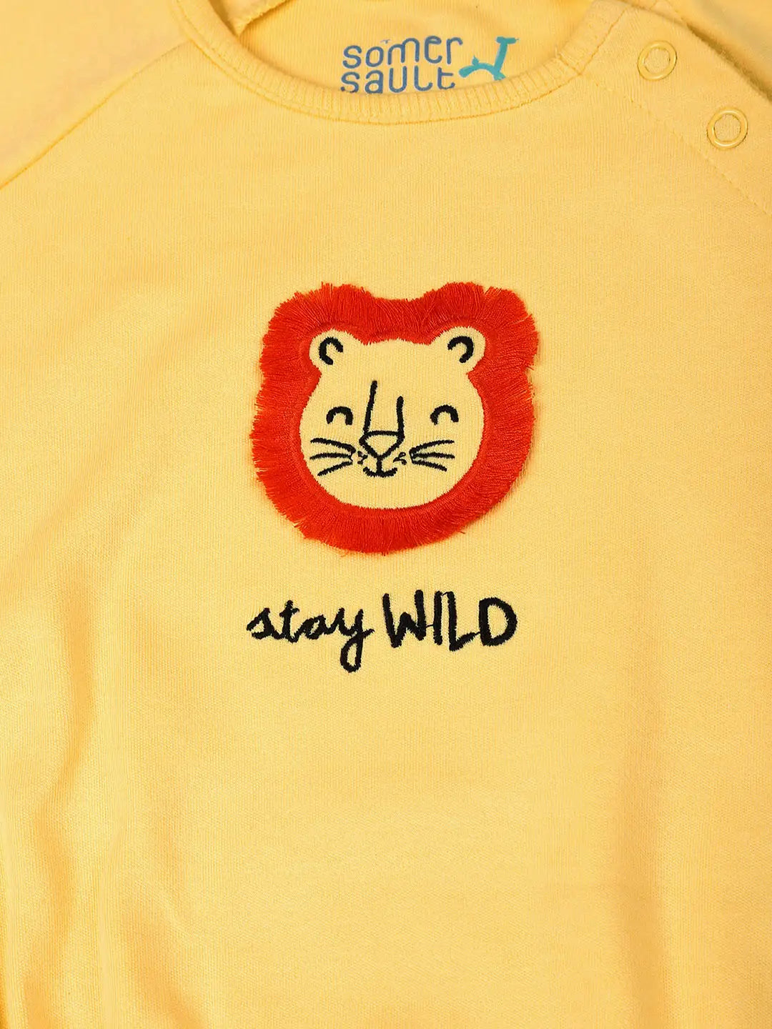 Stay Wild Embroidered Cotton Bodysuit