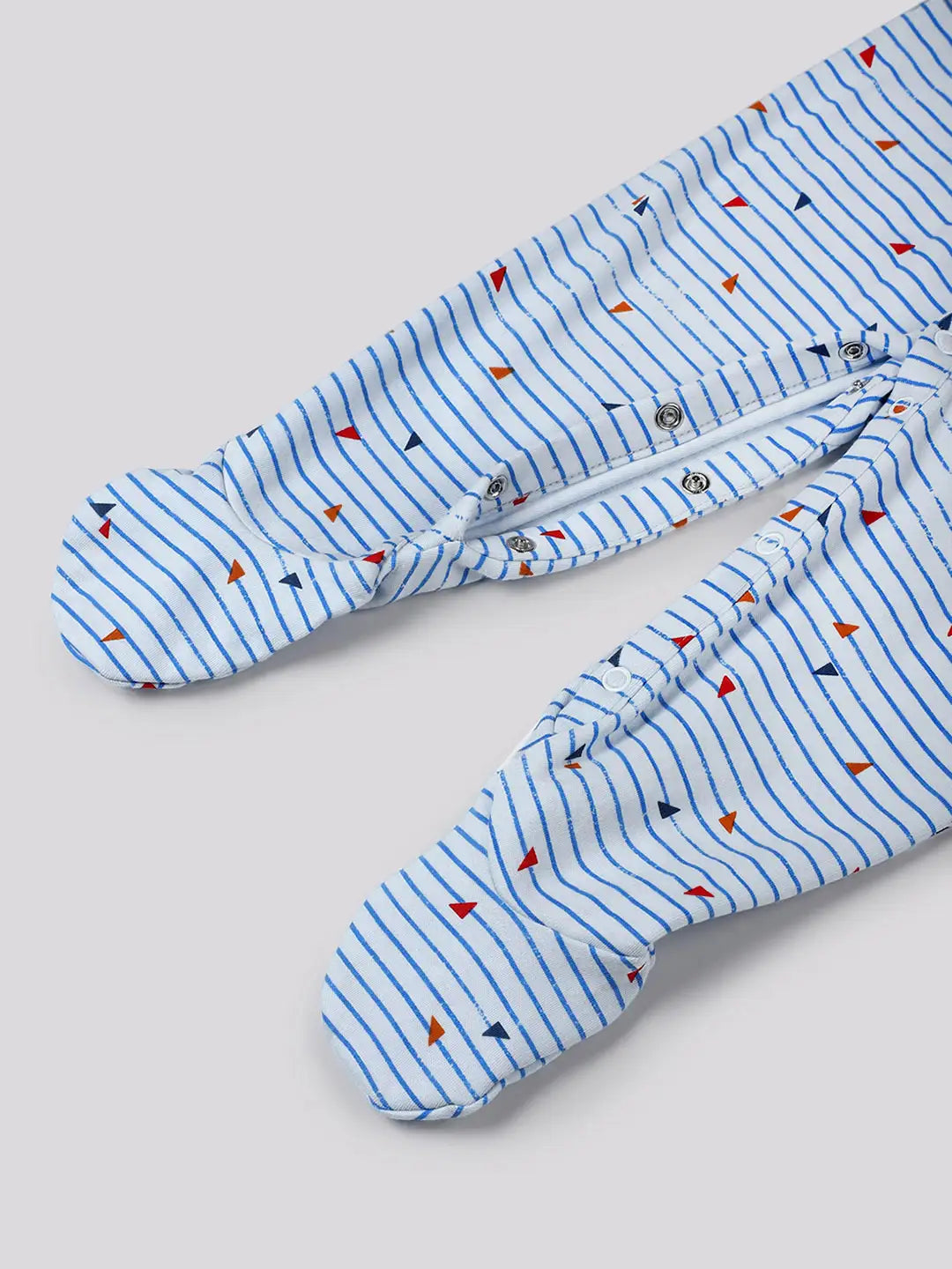 Let's Sail Footed Cotton Sleepsuit- Pack of 2