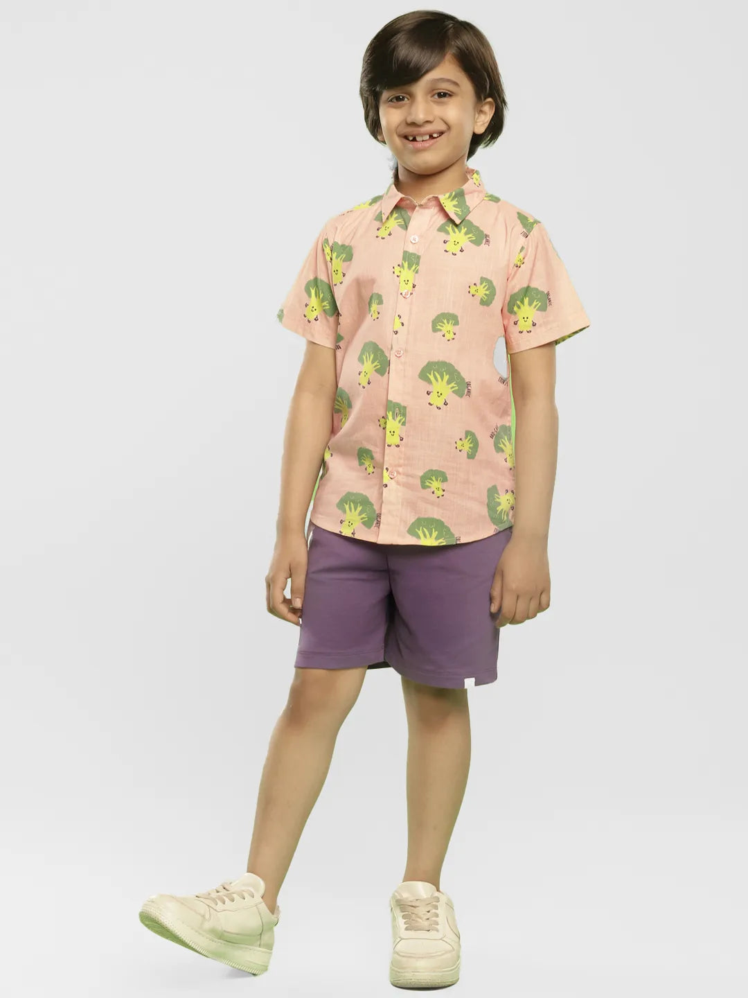 Broccoli Collared Cotton Shirt