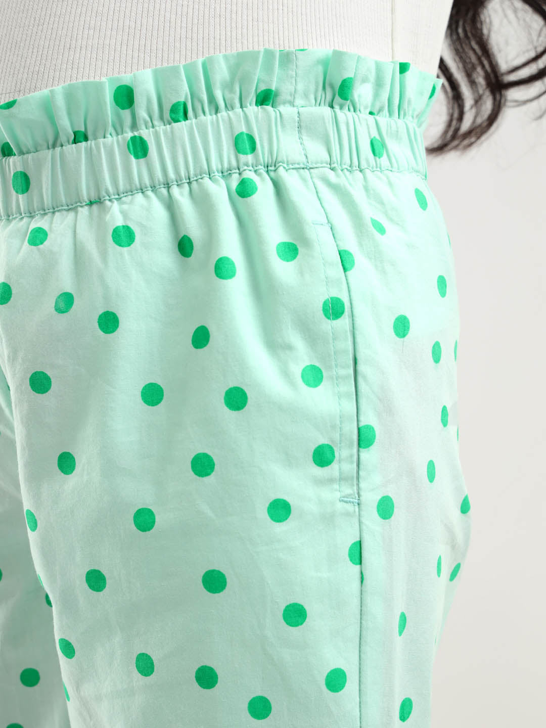 Polka Dots Cotton Trousers