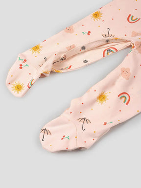 Chasing Rainbows Footed Cotton Sleepsuit- Pack of 2