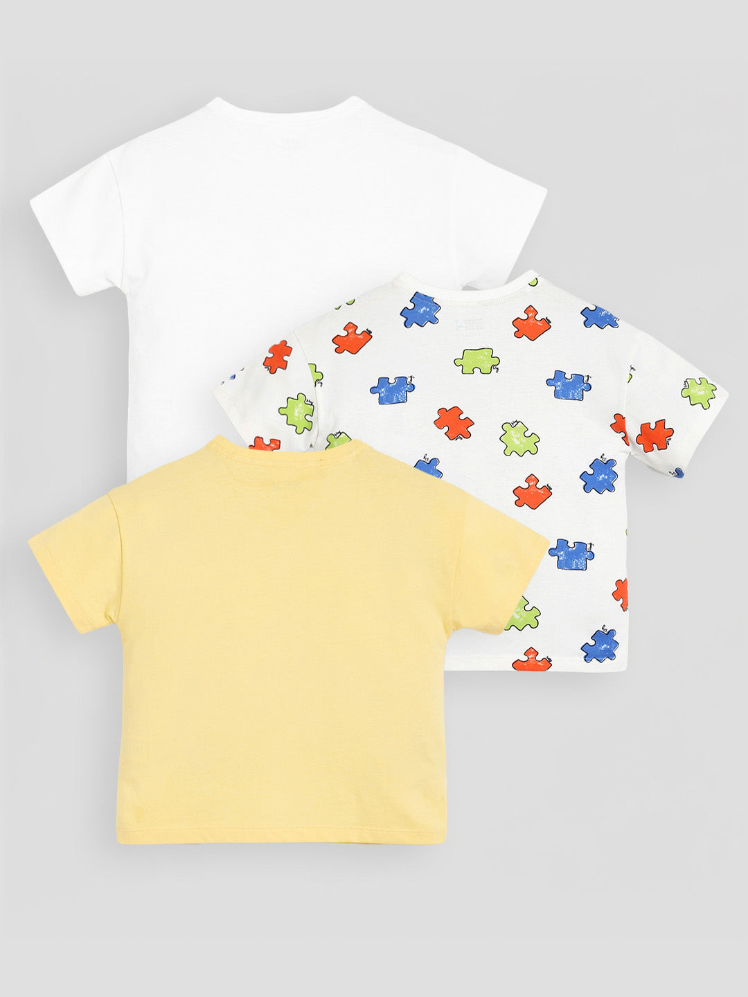 Play & Laugh Drop Shoulder Cotton Tee- Pack of 3