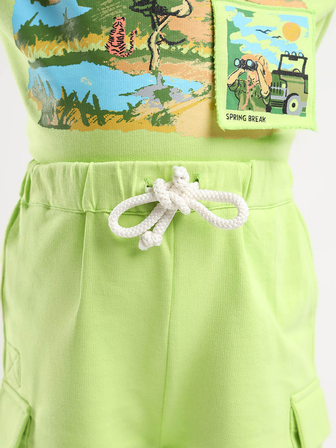 Safari Vibes Cotton Tee & Shorts Set