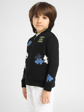 Puzzle Applique Work Bomber Jacket