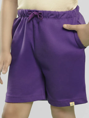 Black Currant Cotton Shorts