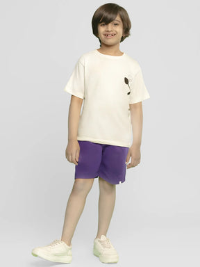 Black Currant Cotton Shorts