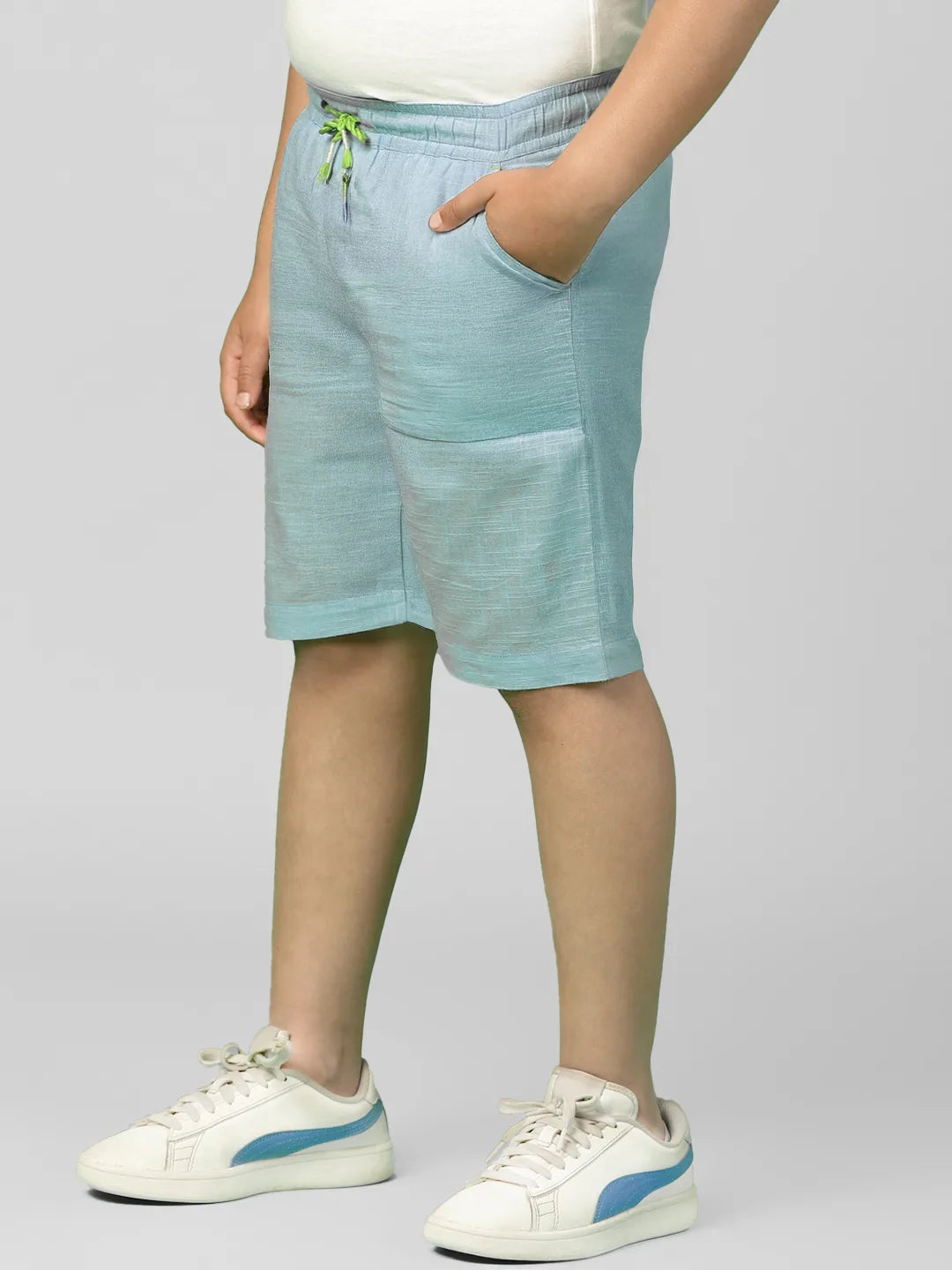 Blue Lagoon Cotton Bermuda Shorts