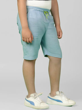 Blue Lagoon Cotton Bermuda Shorts