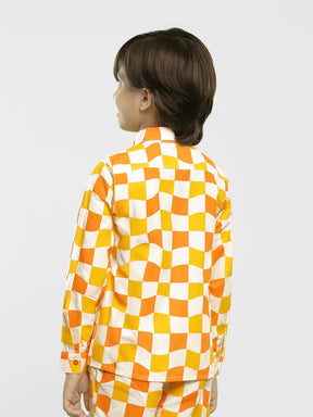 Citrus Checked Cotton Shirt