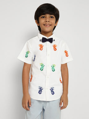 Dragon Shirt with Bow Tie