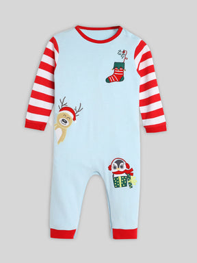 Blue Christmas Elements Sleepsuit