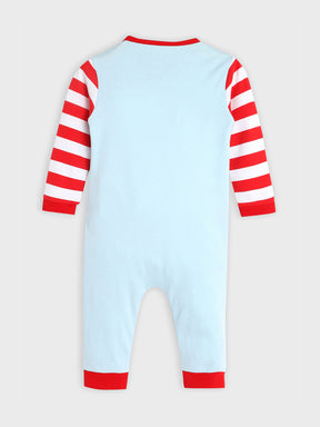 Blue Christmas Elements Sleepsuit