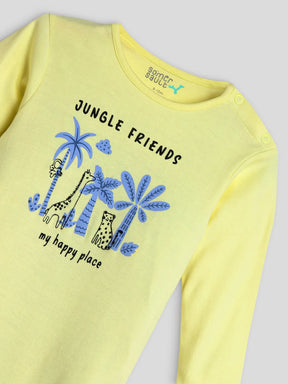 Jungle Friends Footed Cotton Sleepsuit