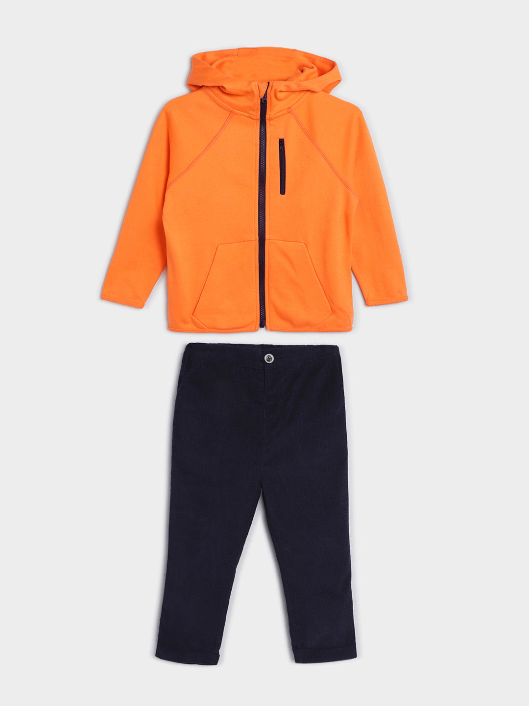 Orange Hoodie & Pants Set