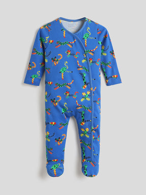 Blue Patterned Somer Squad Sleepsuit