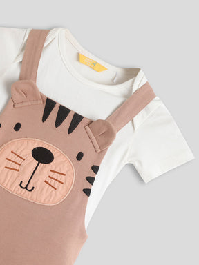 Tiger Dungaree With Bodysuit