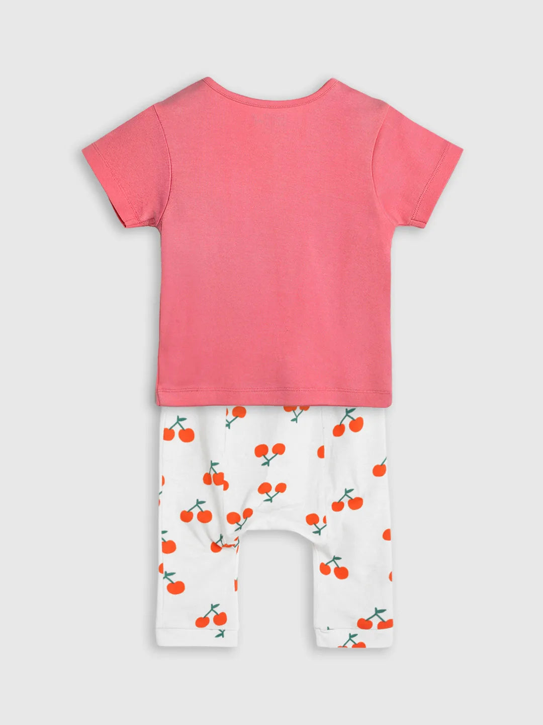 Happy Cherry Cotton Tee & Pants Set