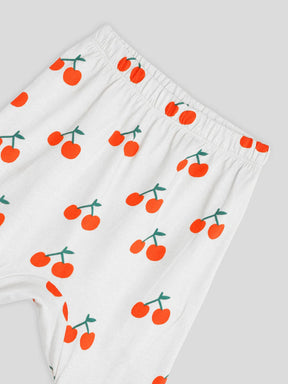 Happy Cherry Cotton Tee & Pants Set