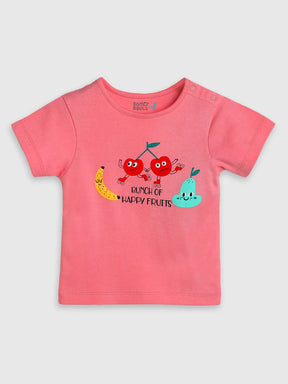 Happy Cherry Cotton Tee & Pants Set