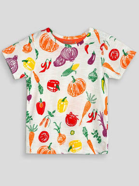 Veggies Cotton Tee and 2 Pants Set