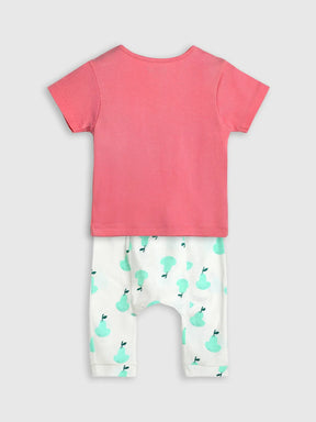 Happy Pear Cotton Tee & Pants Set