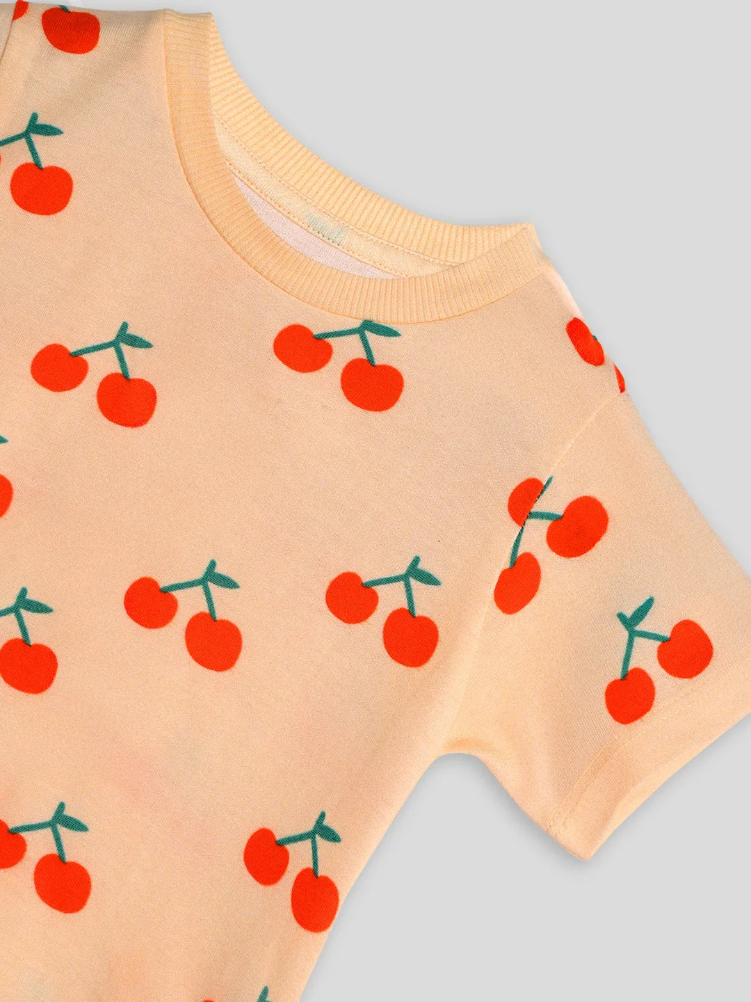 Cherry Cotton Tee & Shorts Set