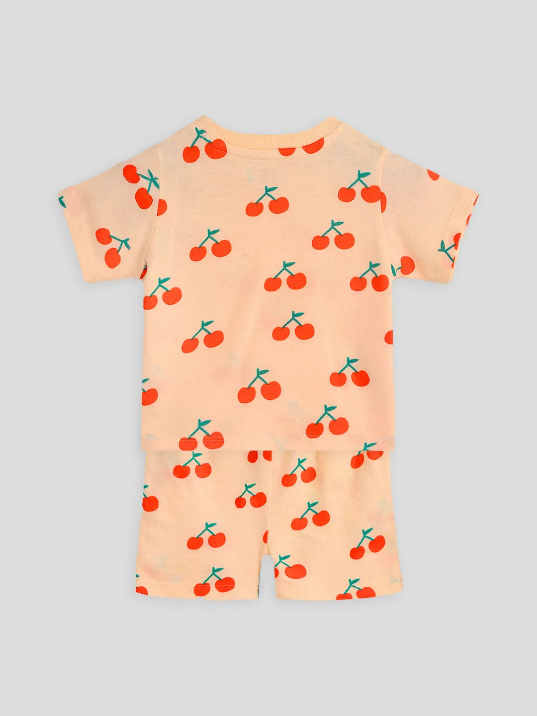 Cherry Cotton Tee & Shorts Set