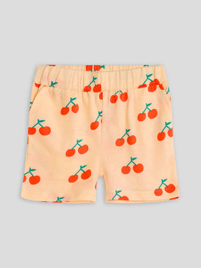 Cherry Cotton Tee & Shorts Set