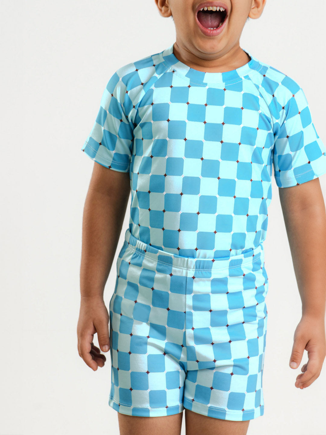 Blue Wave Two Piece Boys Swimsuit