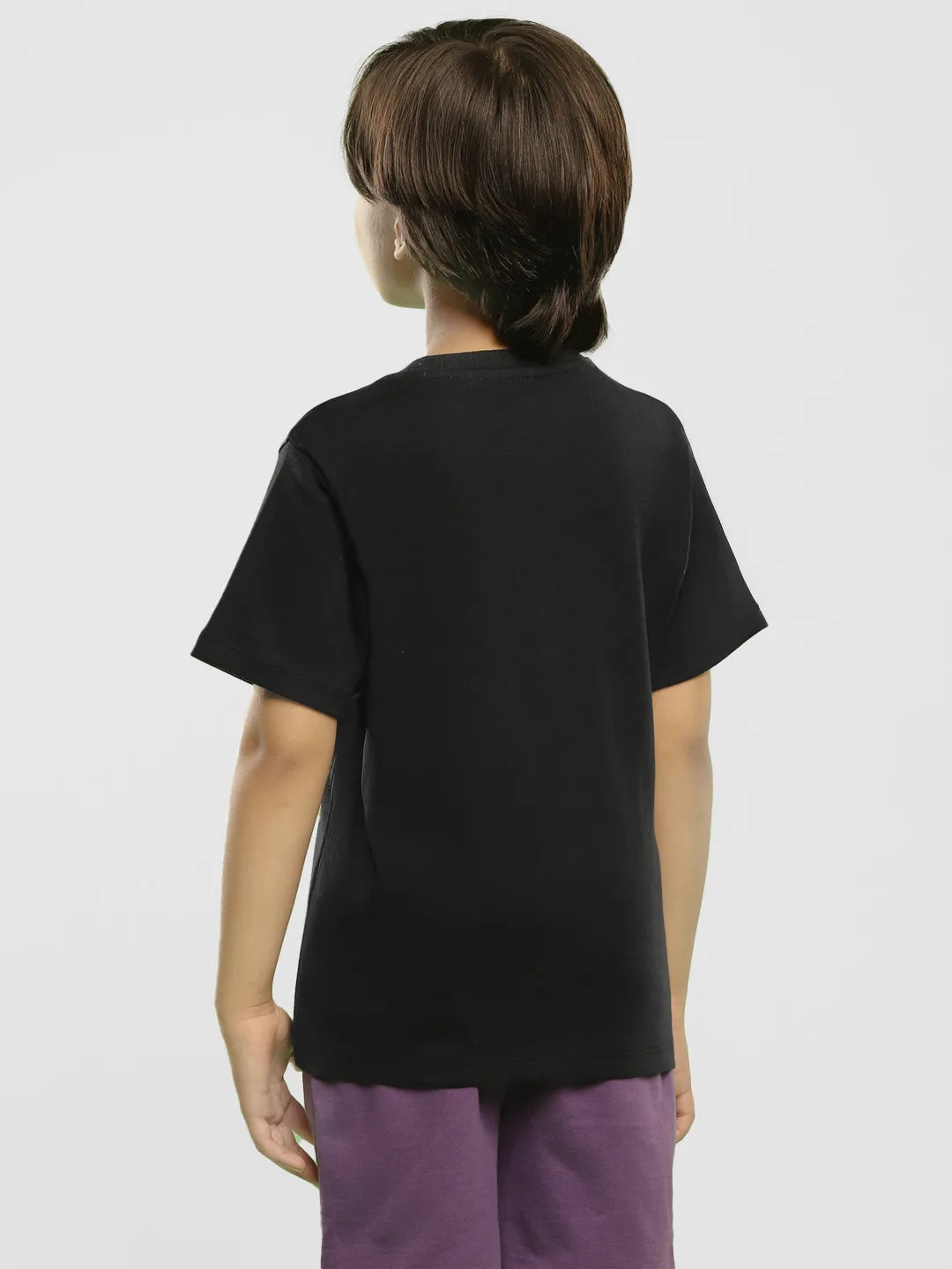 Banana Drop Shoulder Cotton Tee- Black