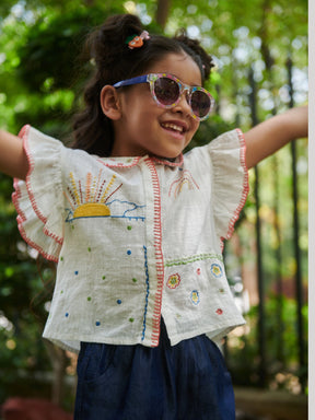 Embroidered Rainbow Sunshine Shirt Somersault