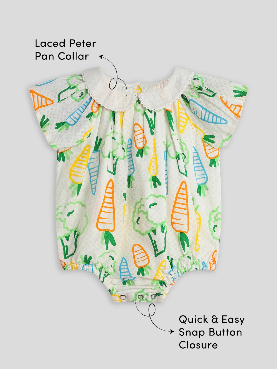 Broccoli & Carrot Cotton Bodysuit