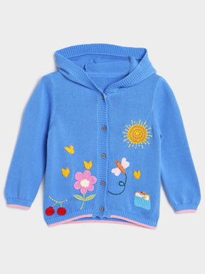 Sunshine Flower Hooded Cardigan