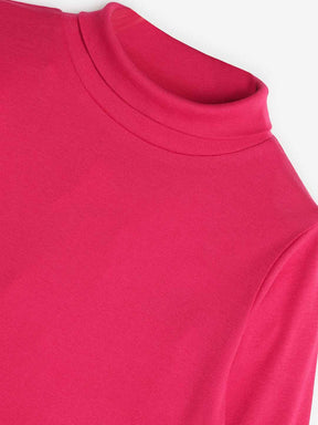 Pink Turtle Neck Tee