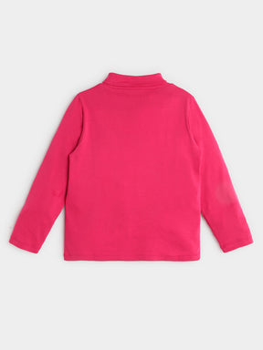 Pink Turtle Neck Tee