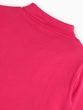 Pink Turtle Neck Tee