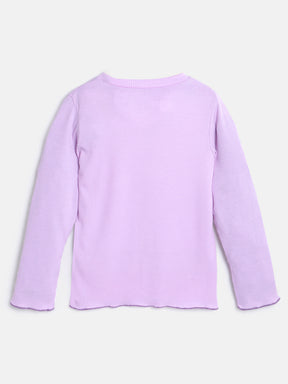 Basic Girls Knitted Tee- Lilac