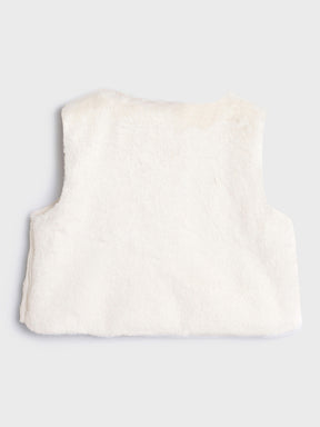 White Fluffy Gilet