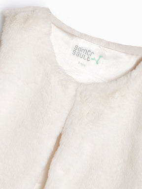 White Fluffy Gilet