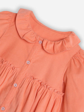 Peach Corduroy Dress