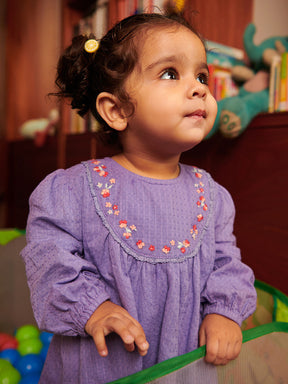 Lilac Flower Party Dress